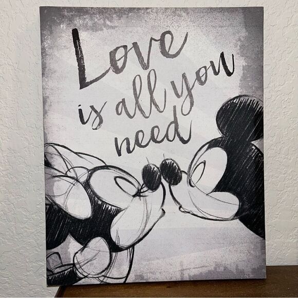 Disney “Love is all you need” Wall Canvas - Picture 2 of 5